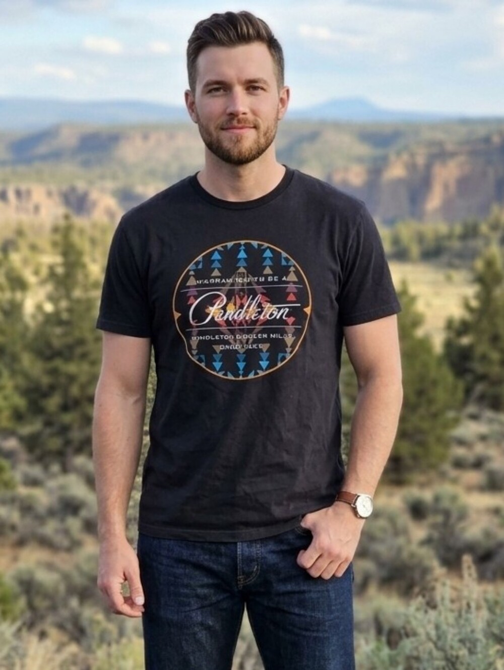 Men's Pendleton Harding Ombre Graphic T-Shirt